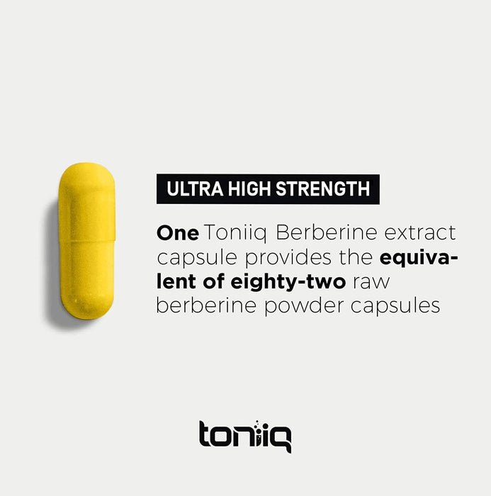 Toniiq Berberine – 500mg 97% Pure 82:1 Formula – 90 Veggie