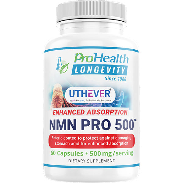 ProHealth Longevity NMN Pro 500™ Enhanced Absorption Featuring Uthever® NMN (60 capsules)