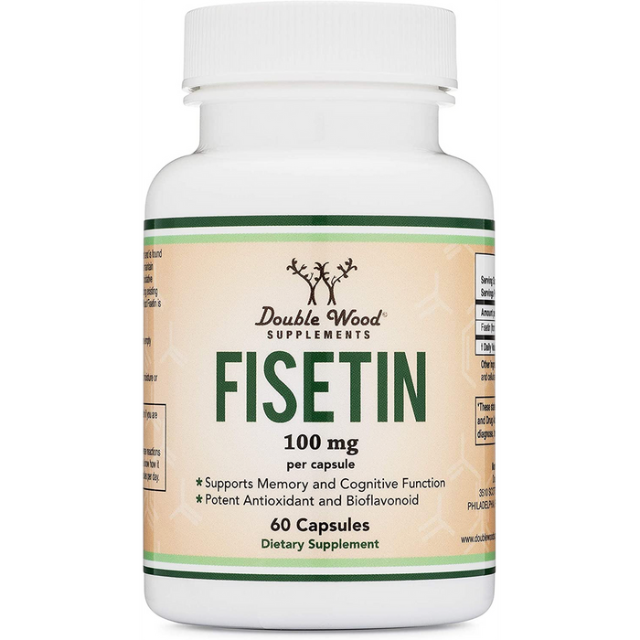 Double Wood Fisetin Supplement - 90 Fisetin Capsules - 100mg per Serving