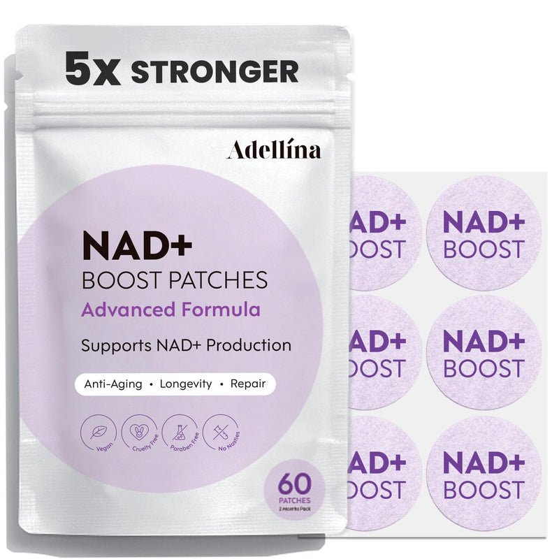 Adellina NAD+ Patches for Women 60 Count - Advanced NMNH Nicotinamide CoQ10 2 Months Pack