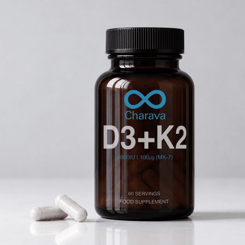 Charava Vitamin D3 (4000IU) + K2 (MK-7)