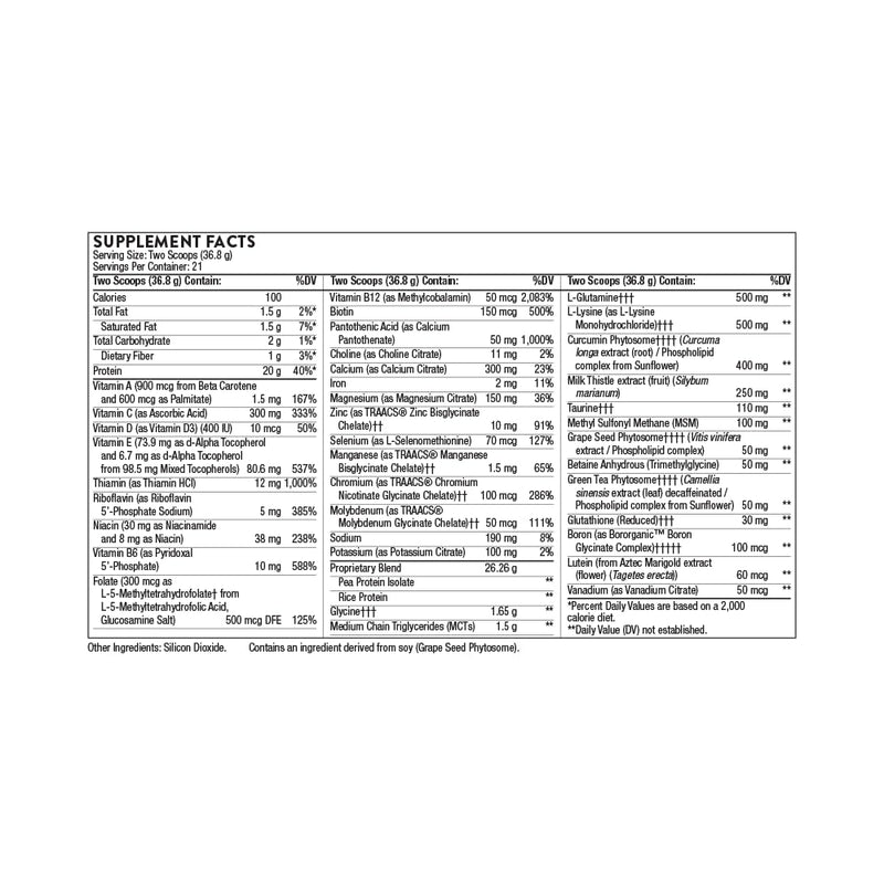 THORNE MediClear Plus – Foundational Support with Rice & Pea Protein, Multivitamin-Mineral Profile (27.2 oz)
