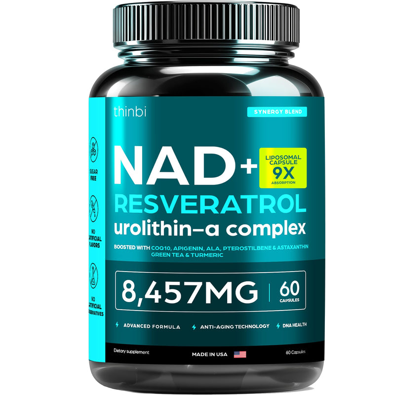 NAD Supplement 8457mg – Extra Strength NMN Liposomal + Green Tea for Women & Men