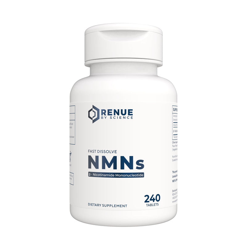 Renue By Science NMN Supplement | 240 Chewable Tablets – 125 mg NMN per Serving | Lemon Flavor | Made in USA | Third-Party Tested