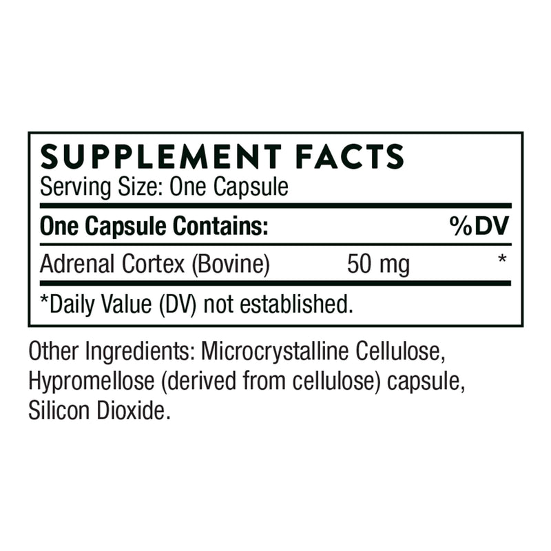 THORNE Adrenal Cortex - Cortisol Support Supplement for Stress Management & Adrenal Health | 60 Capsules