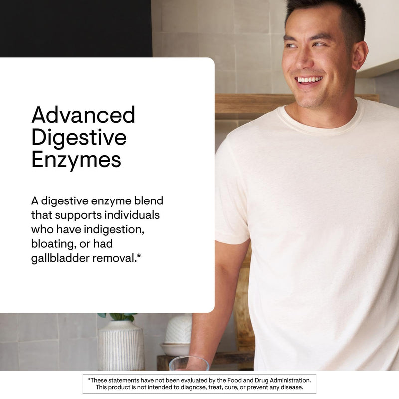 THORNE Advanced Digestive Enzymes – Gut Health Support with Pepsin, Ox Bile & Pancreatin – 90 Servings