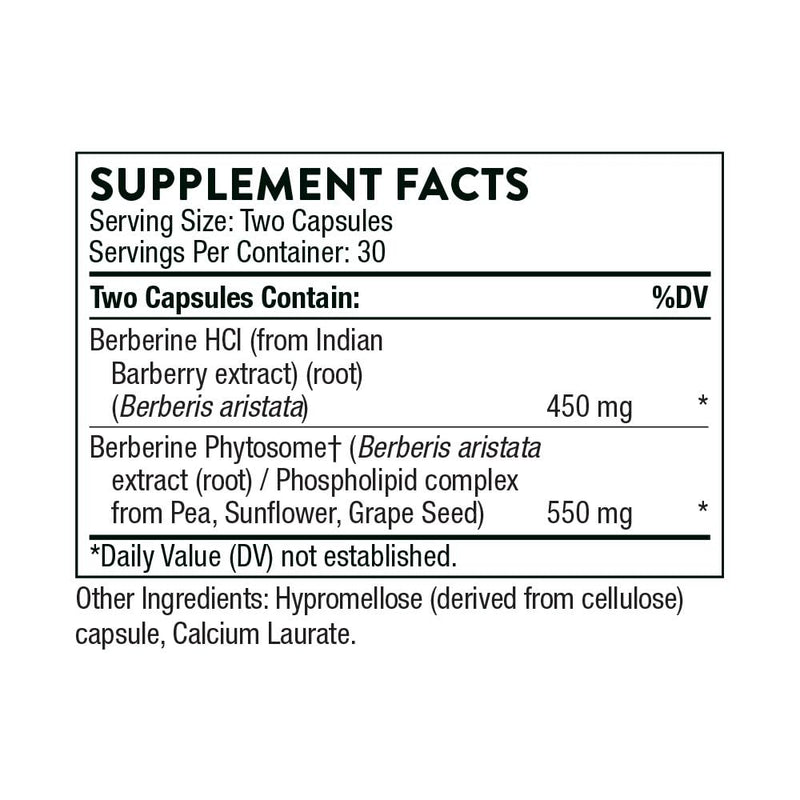 THORNE Berberine Dual Action Formula with Phytosome Plus | Heart, Immune, GI & Cholesterol Support