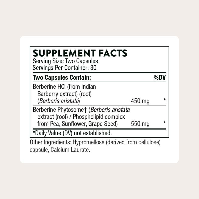 THORNE Berberine Dual Action Formula with Phytosome Plus | Heart, Immune, GI & Cholesterol Support