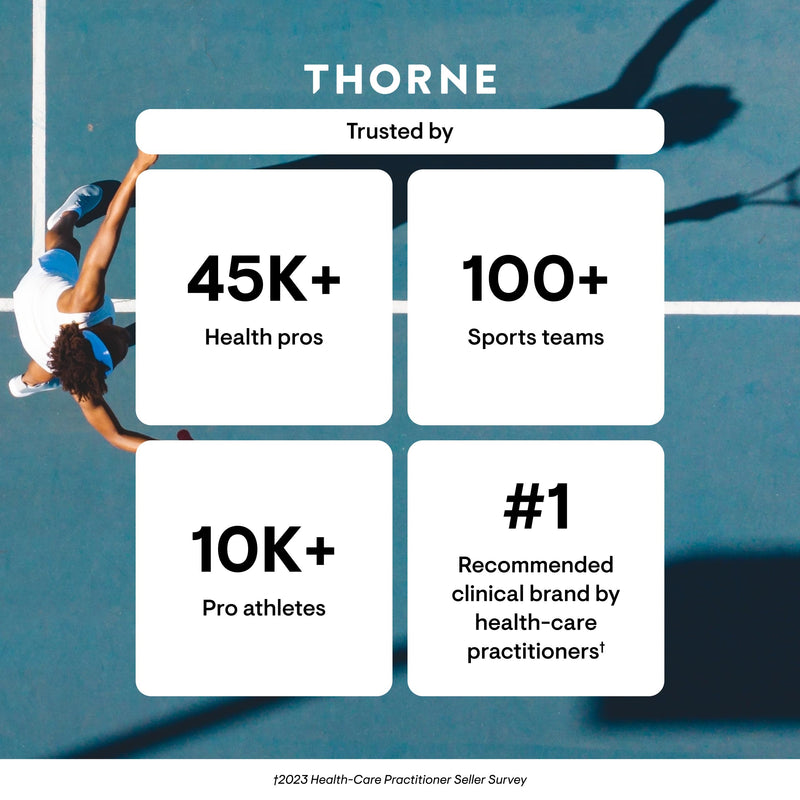THORNE Creatine + BCAAs Powder – Peach Mango, NSF Certified for Sport – 30 Servings