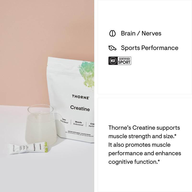 THORNE Creatine – Micronized Creatine Monohydrate Powder | 5 g per Serving | 30 Servings | NSF Certified for Sport