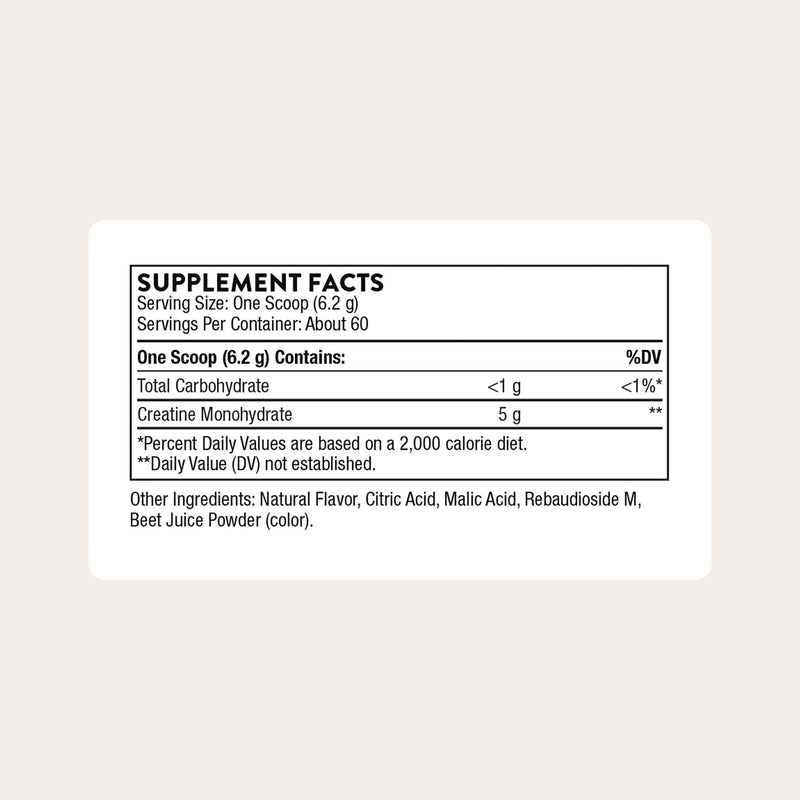 THORNE Creatine – Micronized Creatine Monohydrate Powder, Strawberry, 60 Servings | NSF Certified for Sport