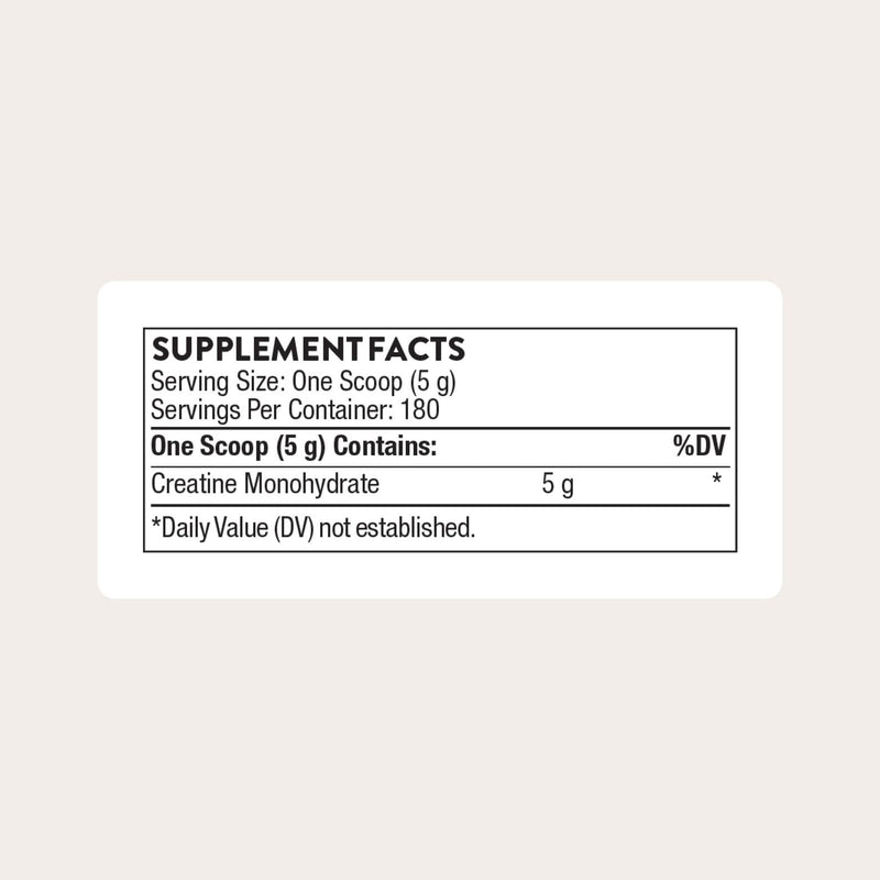 THORNE Creatine – Micronized Creatine Monohydrate Powder, 5 g Serving, 180 Servings, NSF Certified for Sport
