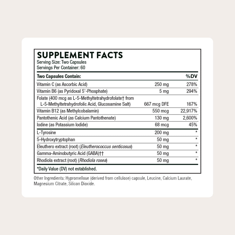 THORNE Emotion Balance Support (Formerly Deproloft-HF) – Botanical Supplement for Positivity & Stress Management | 120 Capsules