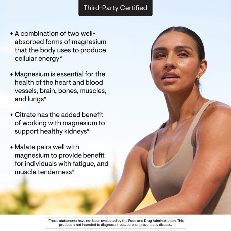THORNE Magnesium CitraMate - Magnesium Citrate & Malate Supplement - 90 Servings
