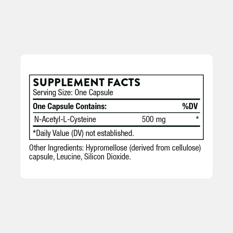 THORNE NAC N-Acetylcysteine 500mg - Supports Respiratory Health & Immune Function - 90 Servings
