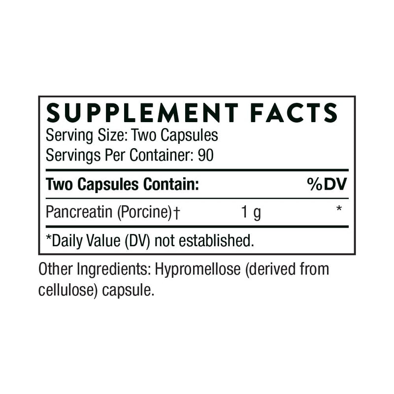 THORNE Pancreatic Enzymes (Dipan-9) – Digestive Support & Nutrient Absorption, 180 Capsules (90 Servings)
