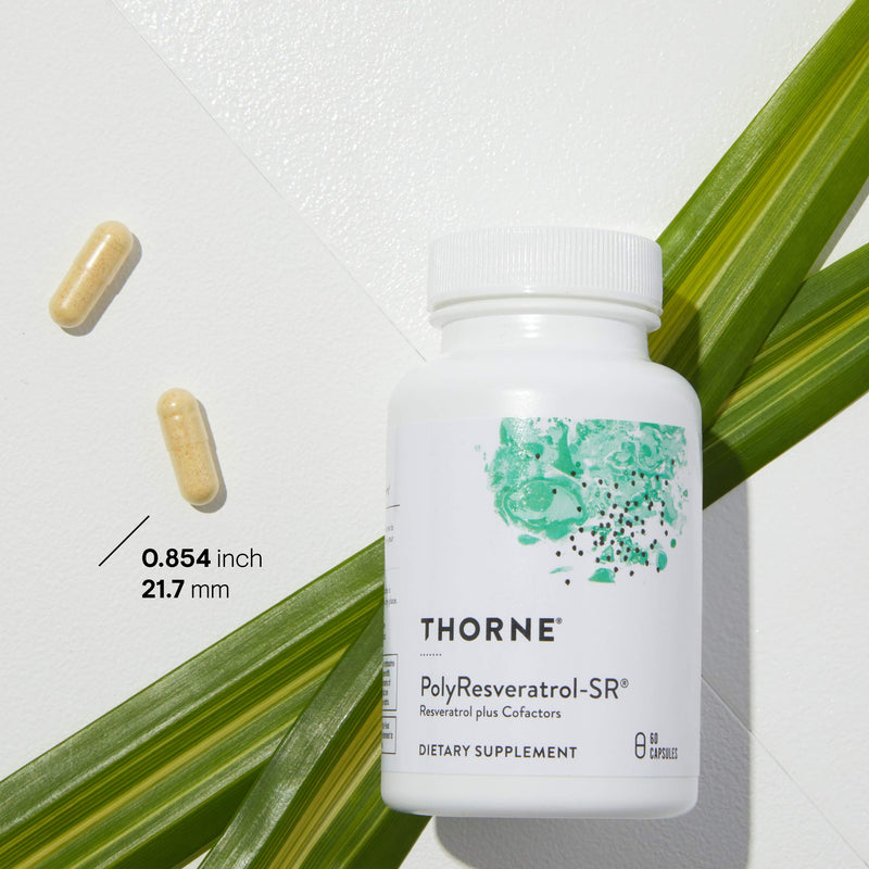 THORNE Resveratrol Complex – Trans-Resveratrol with Green Tea, Quercetin & Curcumin Phytosome (60 Caps) – Third-Party Certified