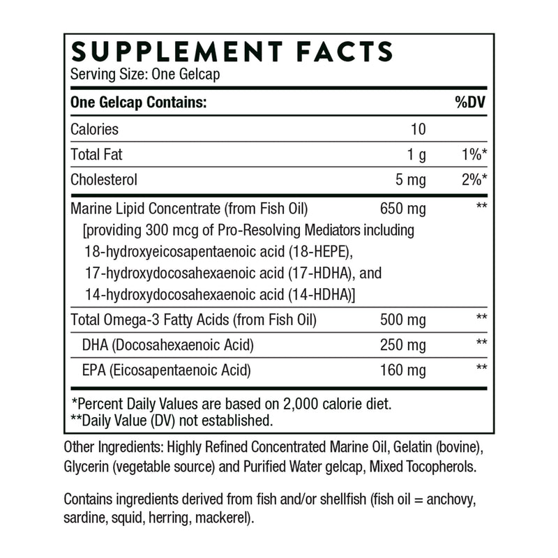 THORNE Pro-Resolving Mediators - Balanced Immune Response & Brain Structure, 60 Gelcaps