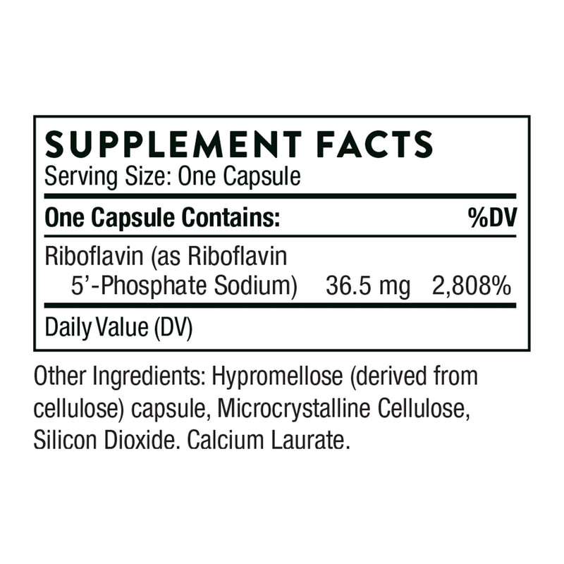 THORNE Riboflavin 5'-Phosphate - Bioactive Vitamin B2 for Methylation Support* - 60 Capsules