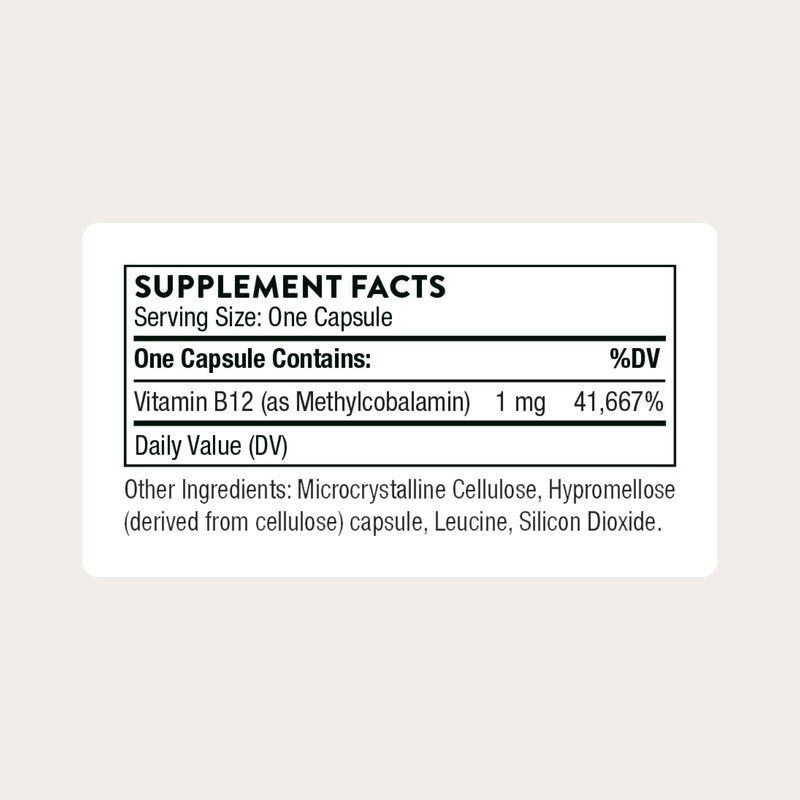 THORNE Vitamin B12 Methylcobalamin – Heart & Nerve Support