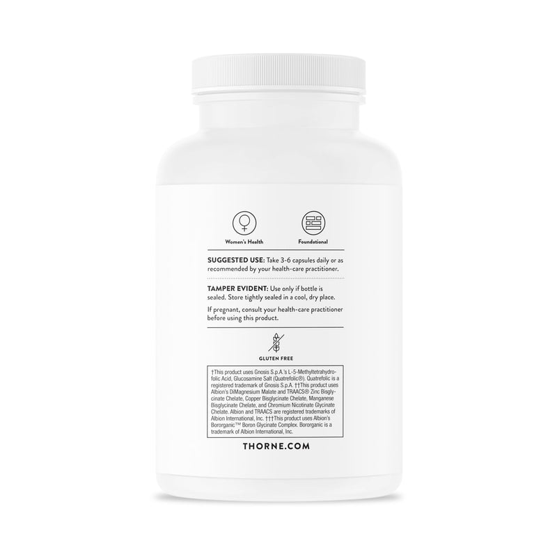 THORNE Women’s Multi 50+ – Comprehensive Daily Multivitamin for Heart, Bone & Immune Health | 180 Capsules