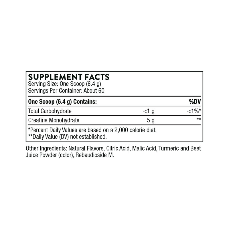 THORNE Creatine Monohydrate Powder – Pineapple Orange, 5 g/Serving, 60 Servings – NSF Certified for Sport