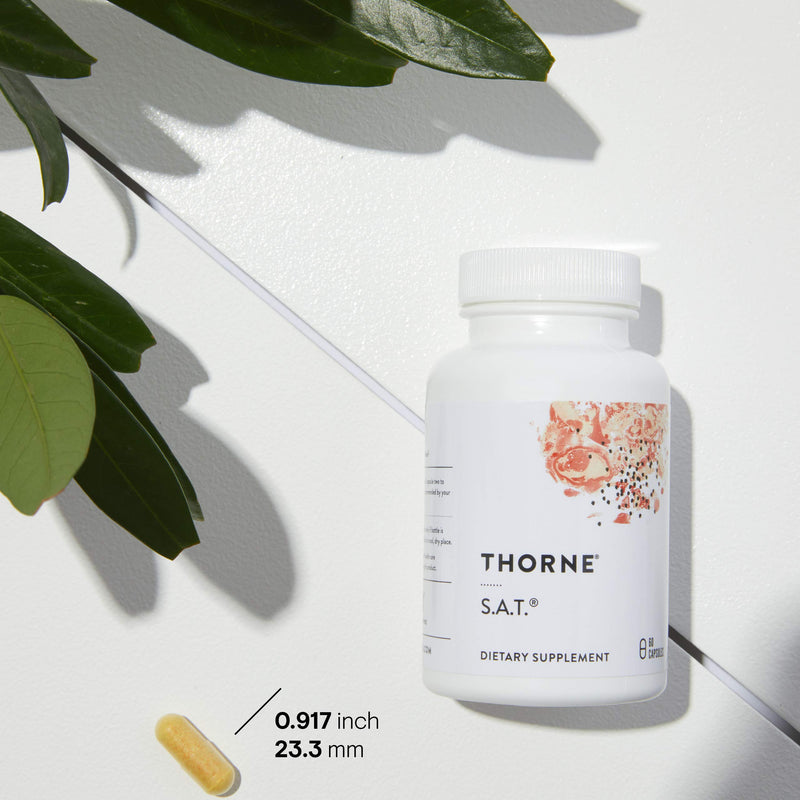 THORNE - S.A.T. Milk Thistle Complex with Silymarin, Artichoke & Turmeric Extracts for Liver Support | 60 Capsules